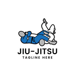 Martial art  Brazilian Jiu- Jitsu Judo logo sport symbol illustration Vector