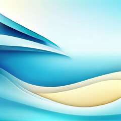 Abstract blue sea and beach summer background curve with Generative AI.