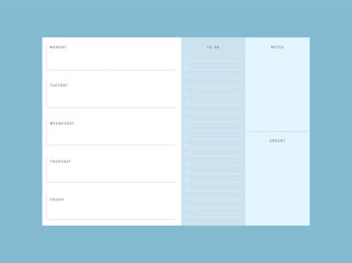 (Sky) Week of memo planner. 