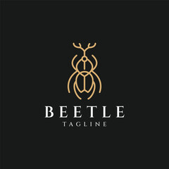 Beetle logo design vector illustration