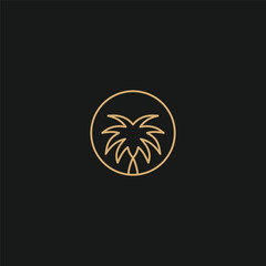 Palm tree logo design vector illustration