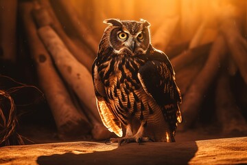 Owl Bird Playing Close - Up