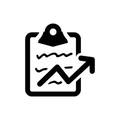 SEO Report Flat Black Icon Isolate On White Background Vector Illustration | Seo Icons
