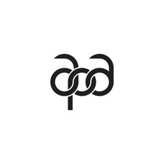 Letters APA Monogram logo design - obrazy, fototapety, plakaty