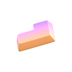 3d rendering - Abstract Gradient Object art, geometric shapes