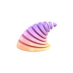 3d rendering - Abstract Gradient Object art, geometric shapes
