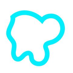 Blue Blob Outline Element