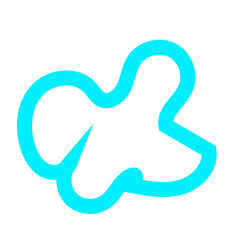 Obraz premium Blue Blob Outline Element