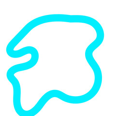 Blue Blob Outline Element