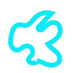 Blue Blob Outline Element