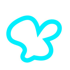 Blue Blob Outline Element