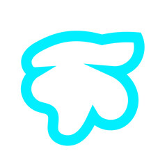 Blue Blob Outline Element