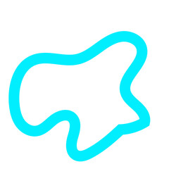 Blue Blob Outline Element