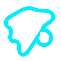 Blue Blob Outline Element