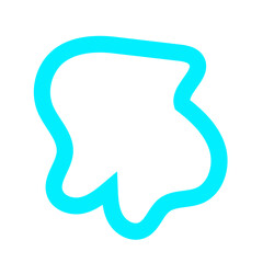 Blue Blob Outline Element