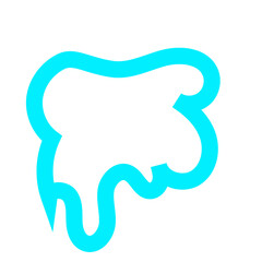 Blue Blob Outline Element