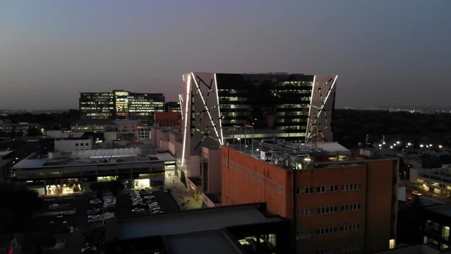 Rosebank Sandton Skyline arial drone