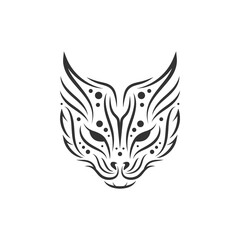 Animal Tribal Tattoo - Wild Cat / Lynx