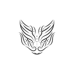 Animal Tribal Tattoo - Wild Cat / Lynx