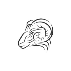 Tribal Animal Tattoo - Goat's Head