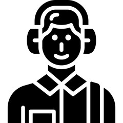 male student solid icon