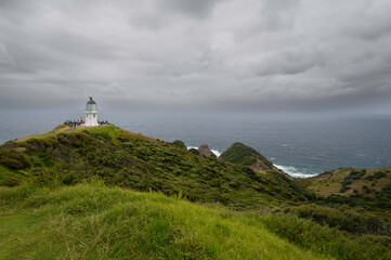 Fototapeta na wymiar Windy day at Cape Reinga, Northland, New Zealand