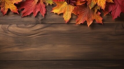 Naklejka na ściany i meble Thanksgiving Autumn Background, Generative Ai