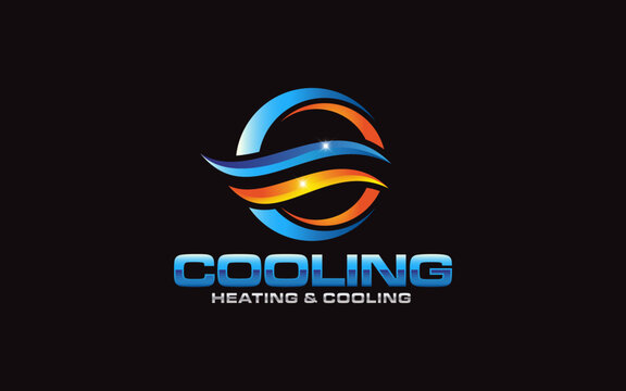 Illustration graphic vector of plumbing, heating, and cooling service company logo design template.