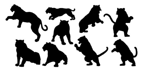 tiger silhouettes