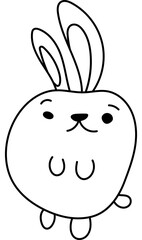 Cute Bunny Coloring Page