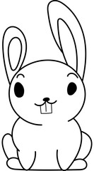 Cute Bunny Coloring Page