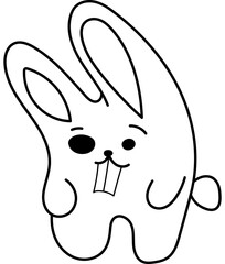 Cute Bunny Coloring Page