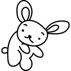 Cute Bunny Coloring Page