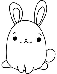Cute Bunny Coloring Page