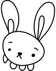Cute Bunny Coloring Page