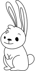 Cute Bunny Coloring Page