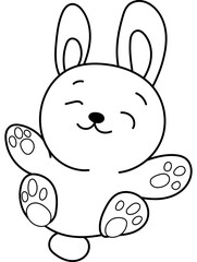 Cute Bunny Coloring Page