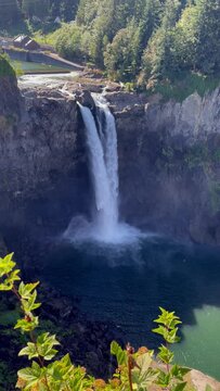 Snoqualmie Falls view in sunny day, Washington USA