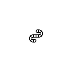 worm icon with black color