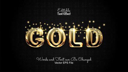 Golden Text Effect, editable text and font