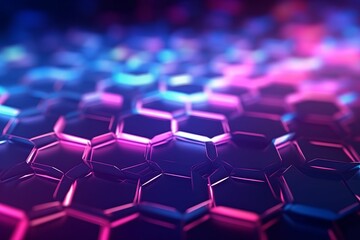 Speeding Data Waves: A Neon Sci-Fi Background with Abstract Futuristic Vibes, Generative AI.