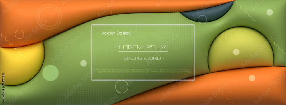 Poster vector, illustration abstract element with dynamic shape, gradient color, 3d rendering background. m