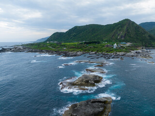 Pacific coast at shihtiping scenic recreation area in hualien, taiwan