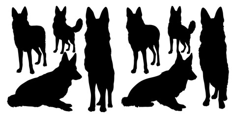german shepherd silhouettes