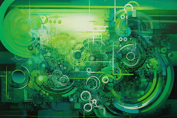 Fototapeta na wymiar Abstract green background. A highly detailed airbrush paint. Generative AI