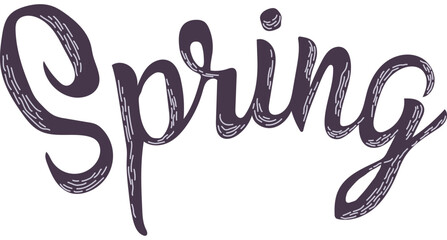 Hand Drawn Lettering Spring