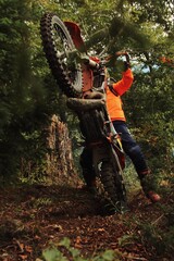 rider at the hard enduro competition