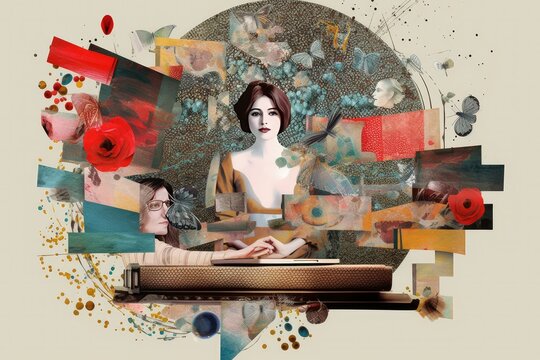 design for Joining various online services and platforms. Art collage. generative ai