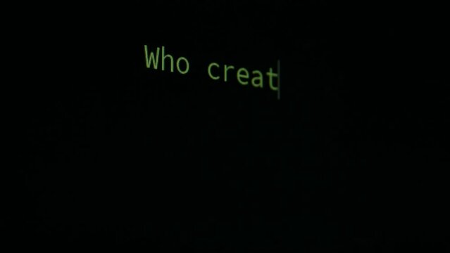 AI Artificial Intelligence Screen Chat with Green Text