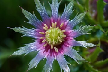 design for Beautiful rosette of wild flower close up. generative ai